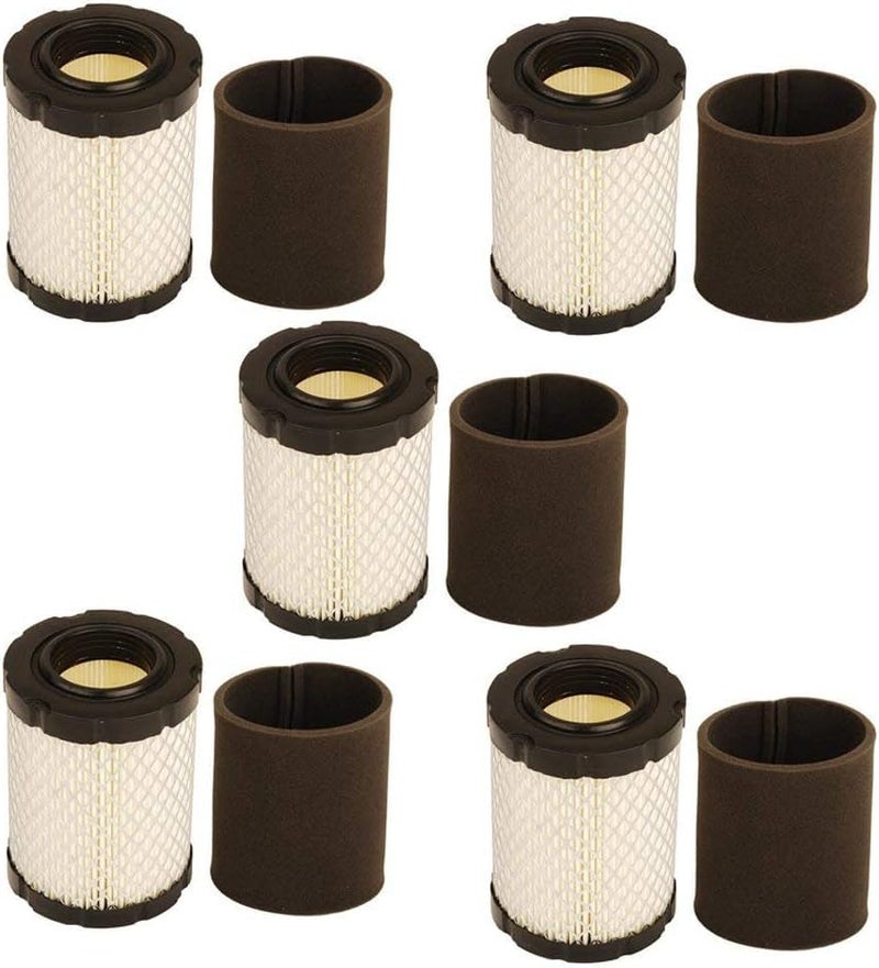 DUOSHIDA 5 Packs Air Filter with Pre Filter for Briggs and Stratton 796031 594201 591334 Pre Filter 797704 Replace John Deere MIU1303 GY21435 MIU13963 By DUOSHIDA - Image 1